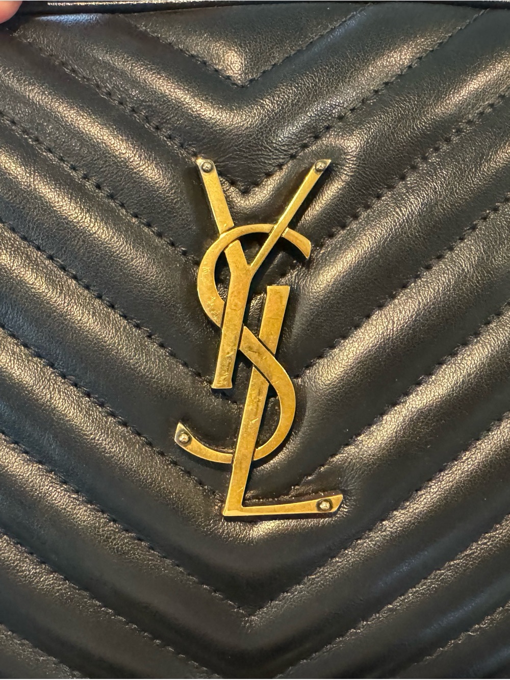 Saint Laurent Black Quilted Camera Crossbody with Gold YSL Logo and Tassel - Picture 12 of 13